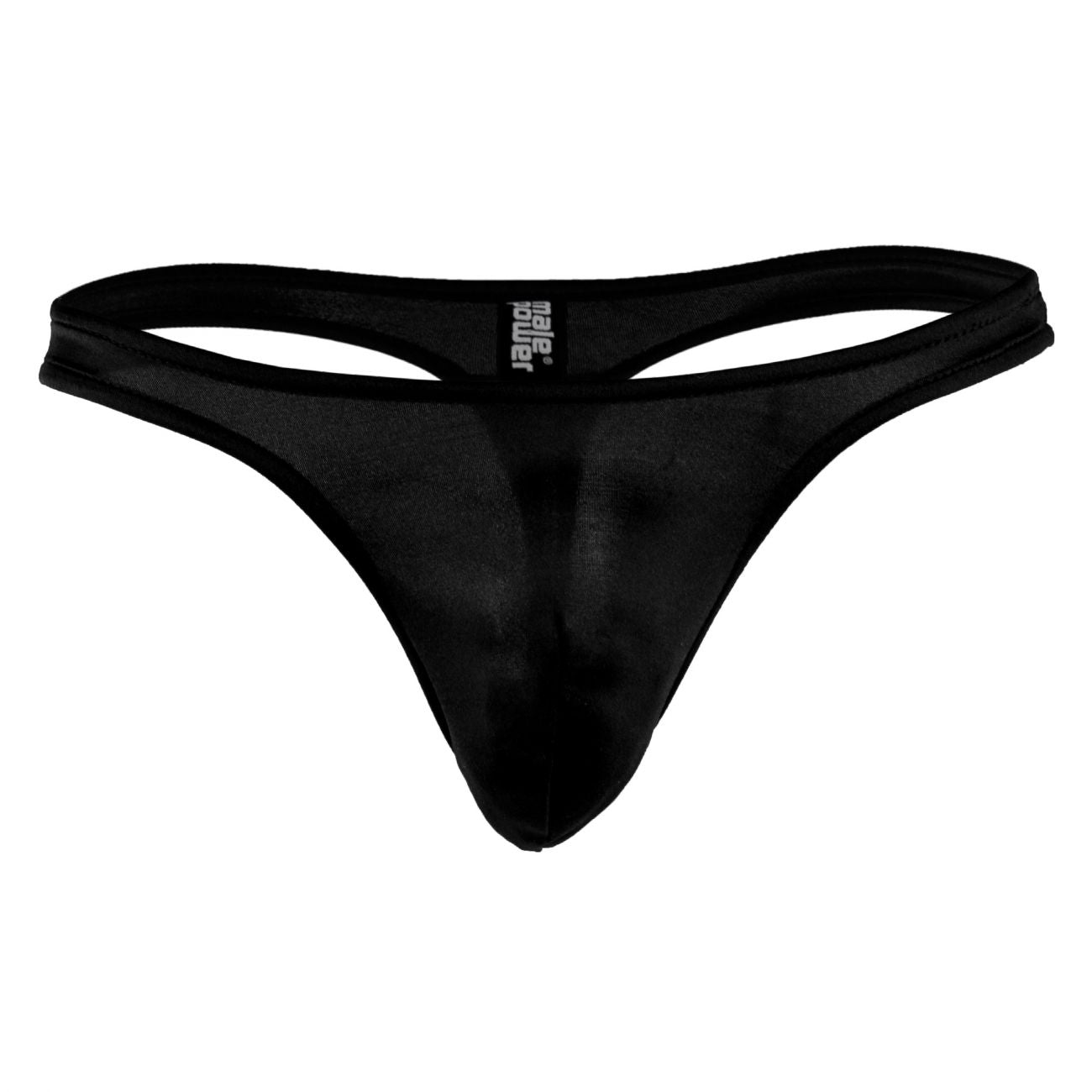 Male Power 442076 Satin Lycra Sexy Thong Black