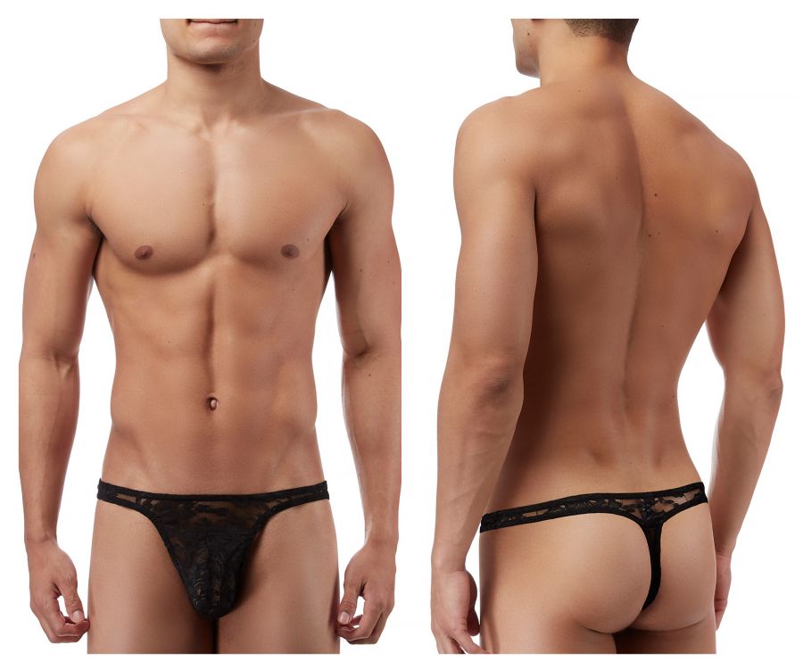 Male Power 442162 Stretch Lace Sexy Thong Black