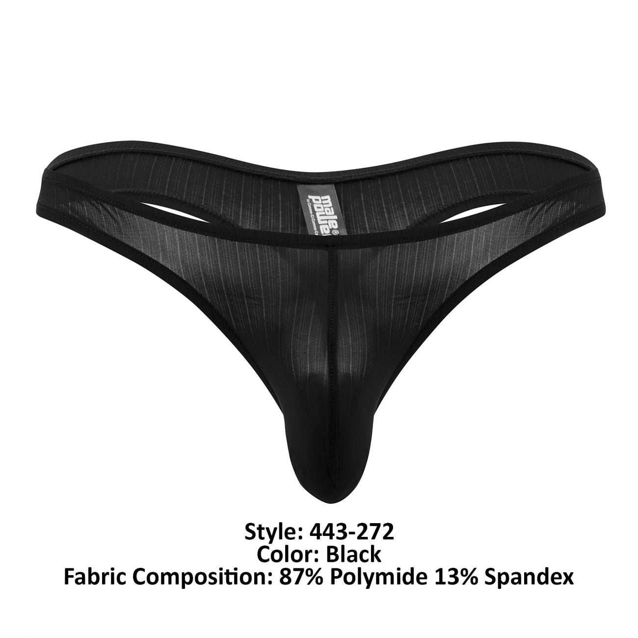 Male Power 443-272 Barely There Sexy Thong Black
