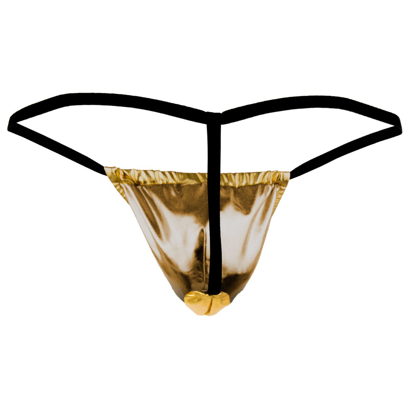 Male Power 450070 Heavy Metal Posing Strap Thong Gold