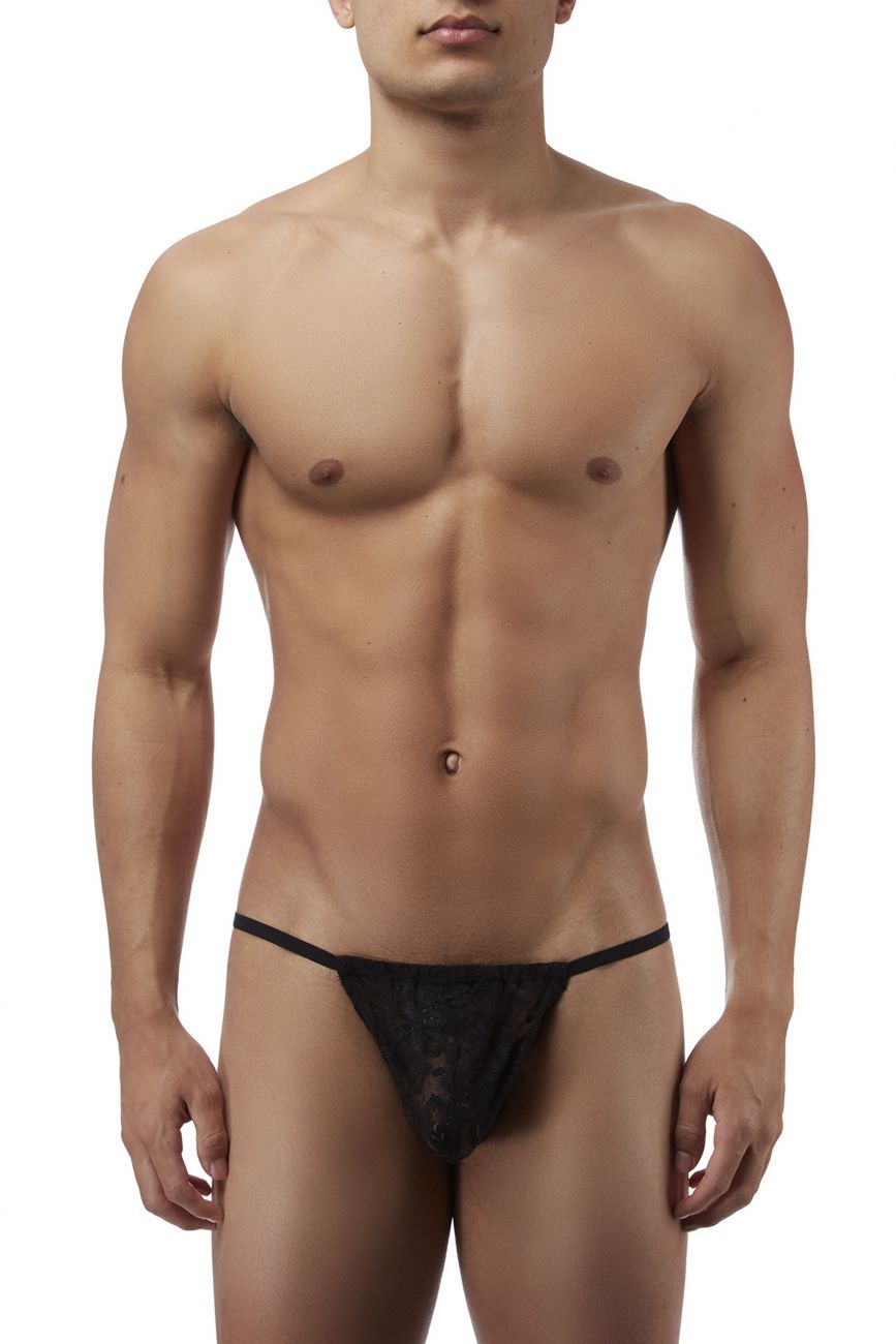 Male Power 450162 Stretch Lace Posing Strap Thong Black