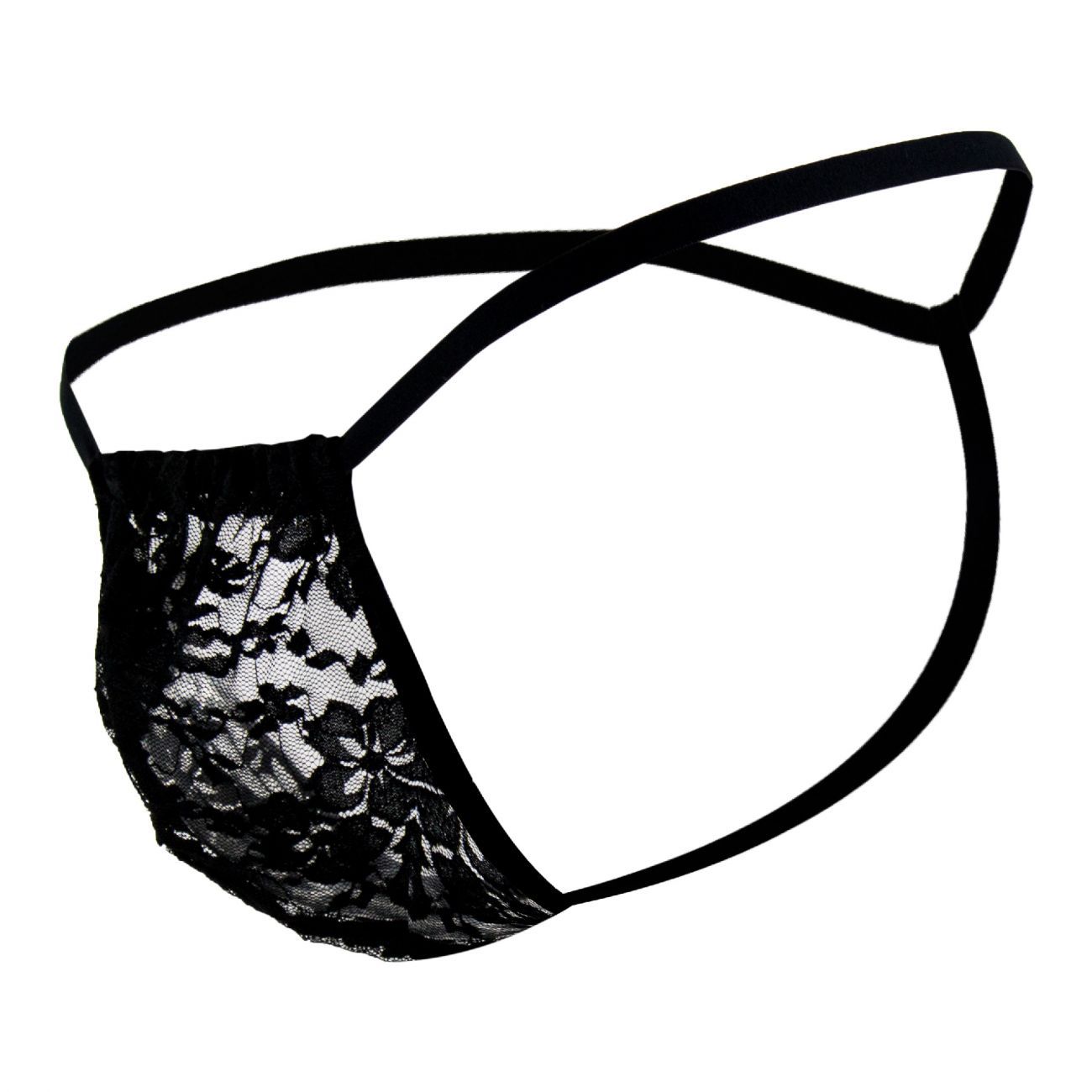 Male Power 450162 Stretch Lace Posing Strap Thong Black