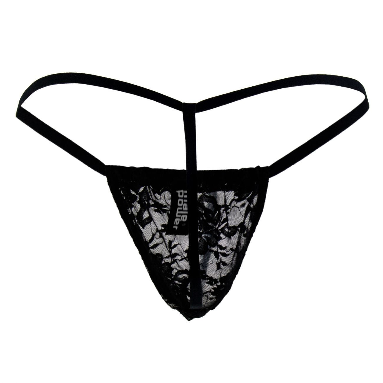 Male Power 450162 Stretch Lace Posing Strap Thong Black