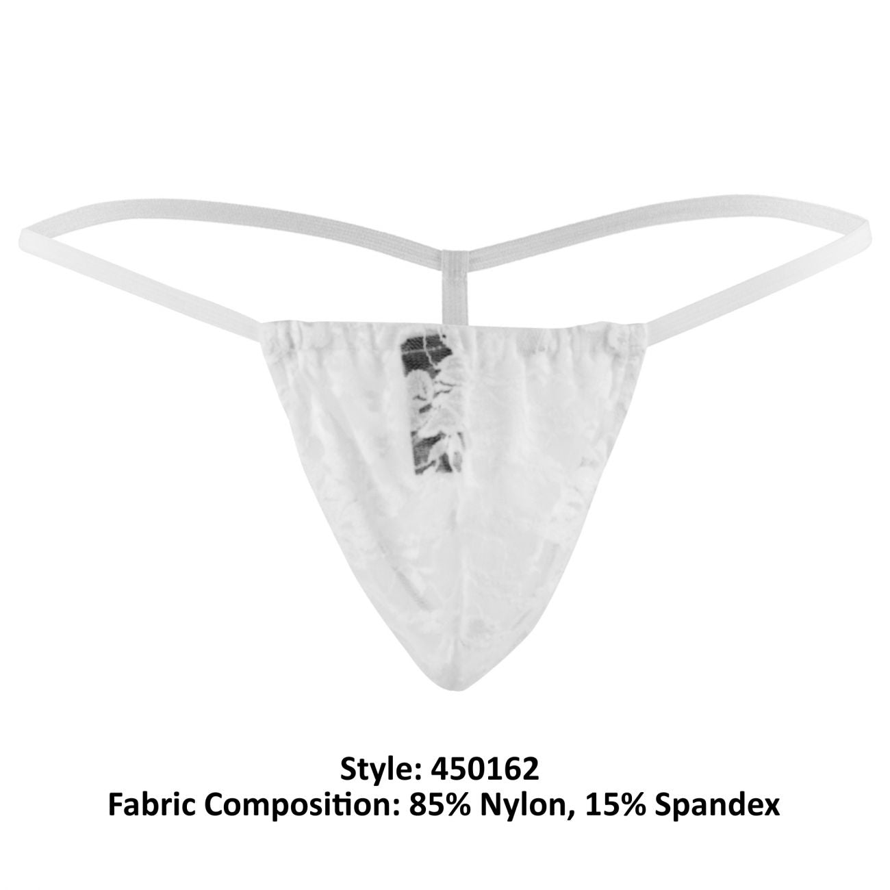 Male Power 450162 Stretch Lace Posing Strap Thong White