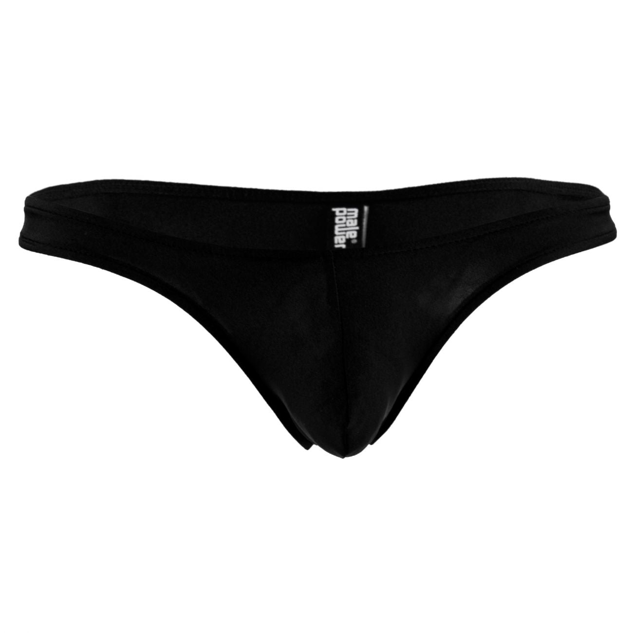 Male Power PAK874 Euro Male Spandex Full Cut Thong Black