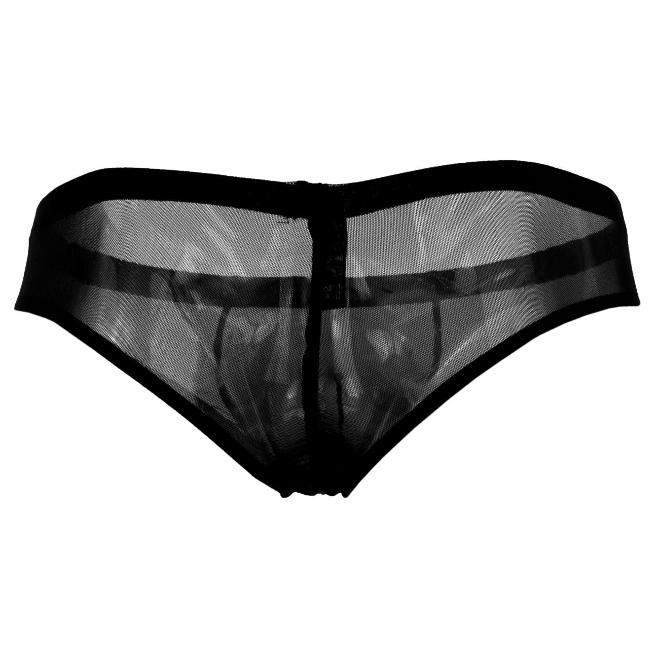 Male Power PAK883 Euro Male Mesh Shirred Pouch Manty Briefs Black