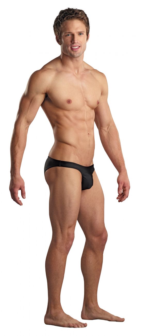Male Power PAK871 Euro Male Spandex Brazilian Pouch Bikini Black