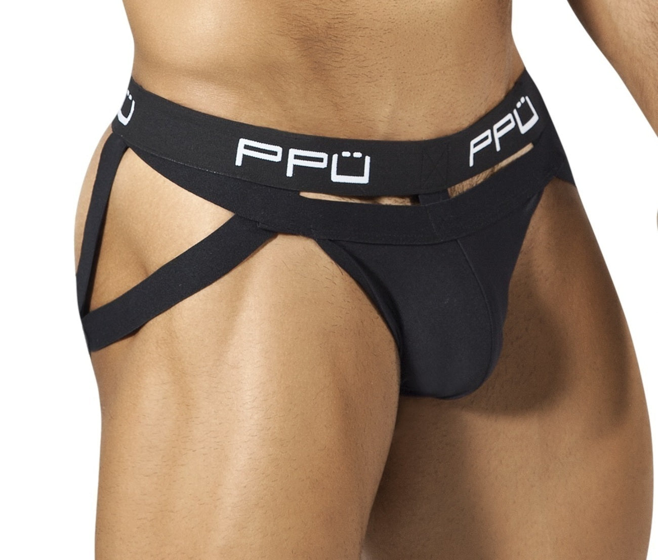 PPU 1305 Multi-Strap Jockstrap Black