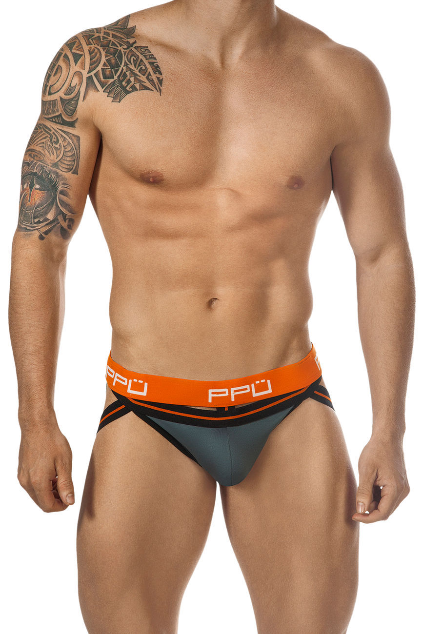 PPU 1305 Multi-Strap Jockstrap Gray