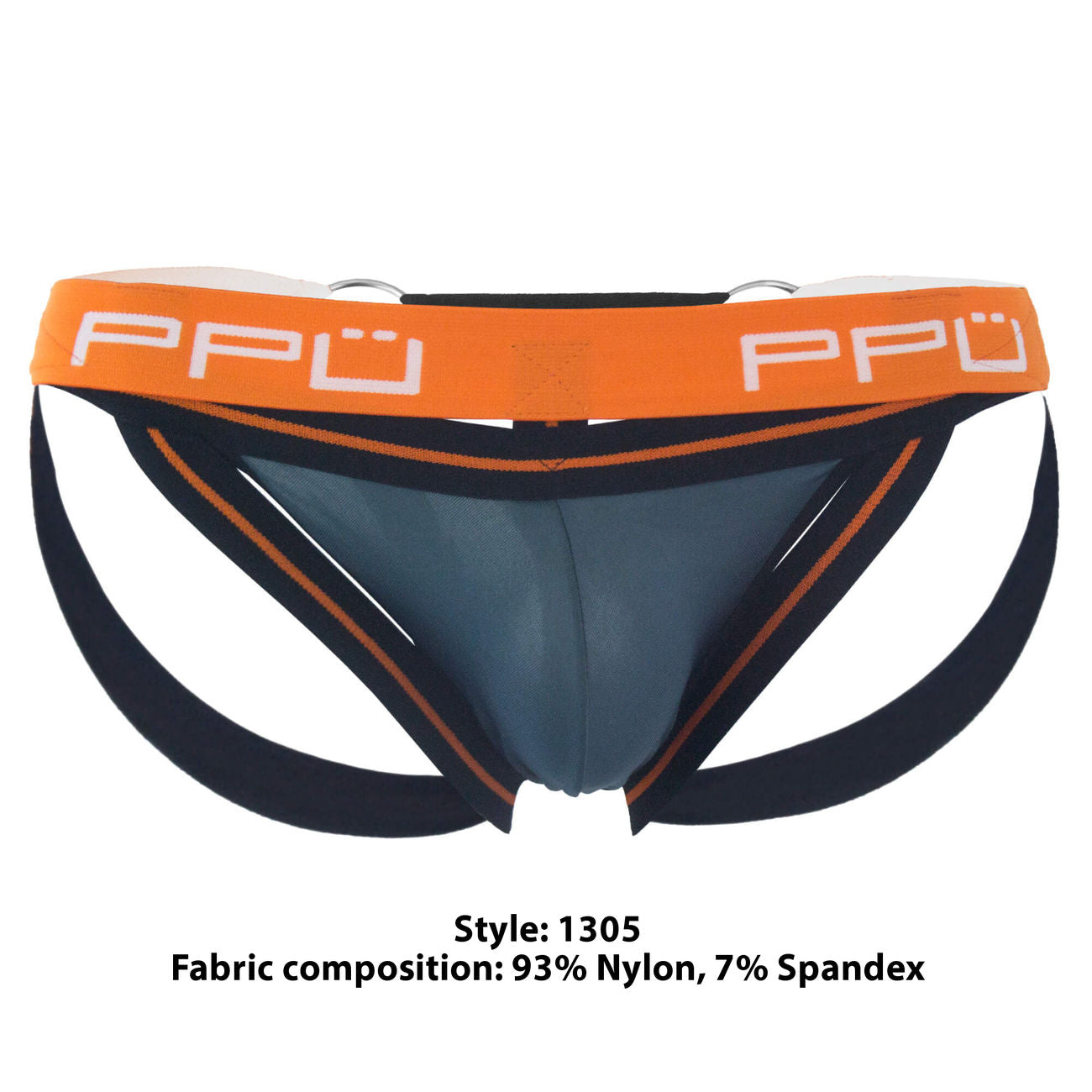 PPU 1305 Multi-Strap Jockstrap Gray