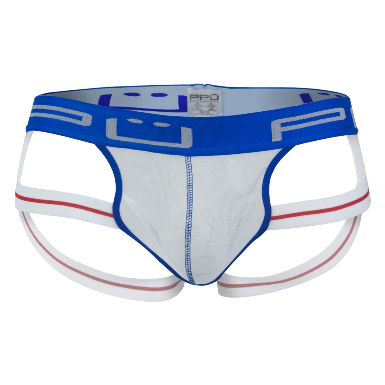 PPU 1601 Jockstrap White Blue