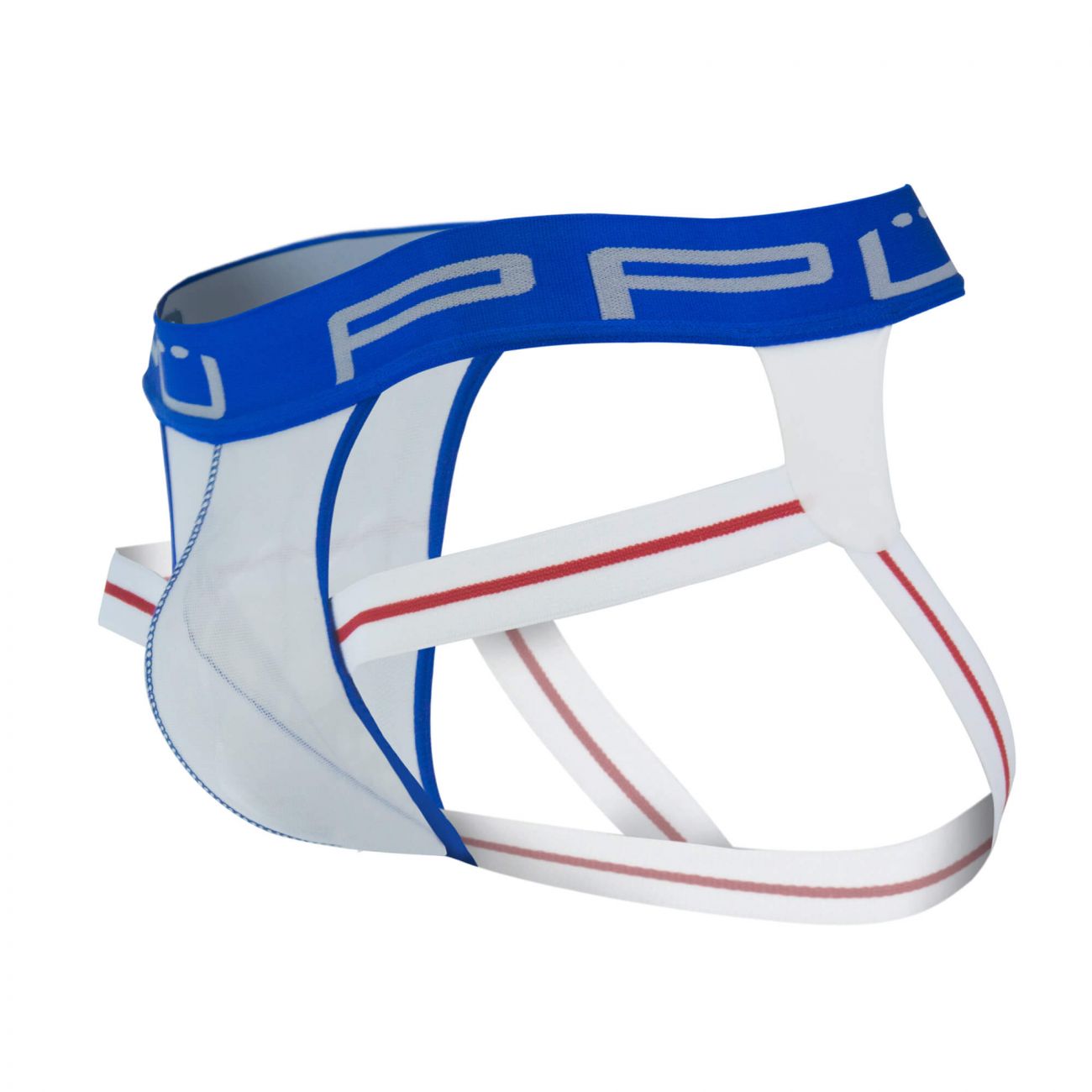 PPU 1601 Jockstrap White Blue