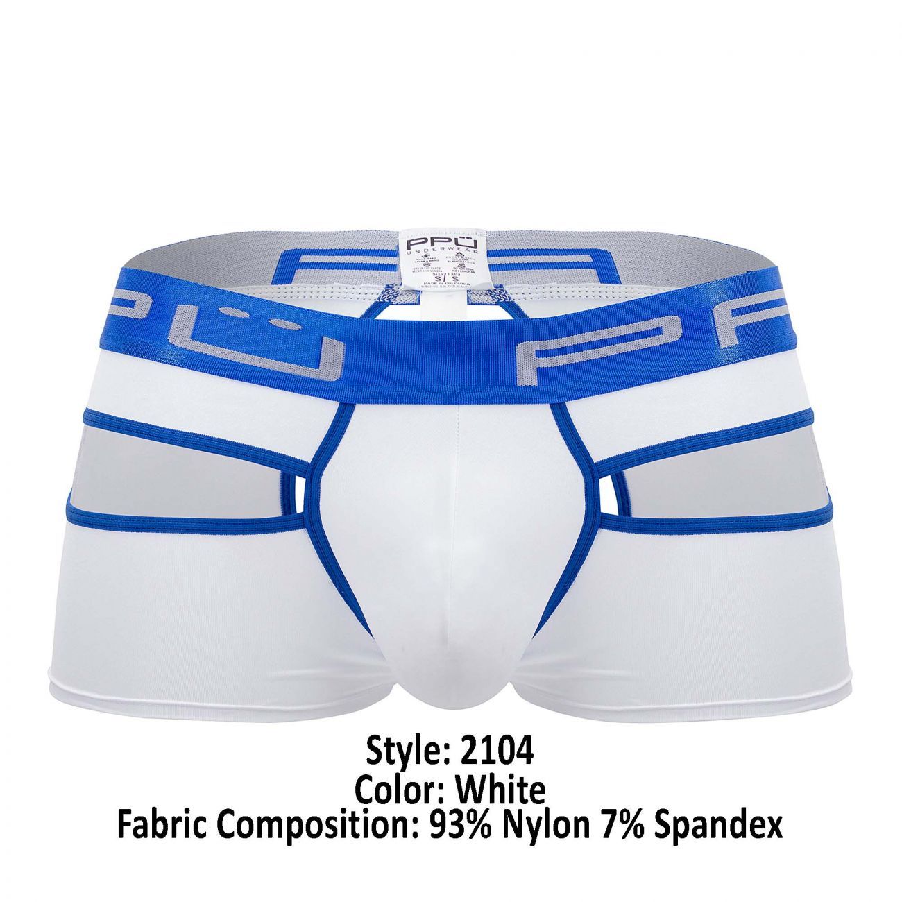 PPU 2104 Open Back Trunks White