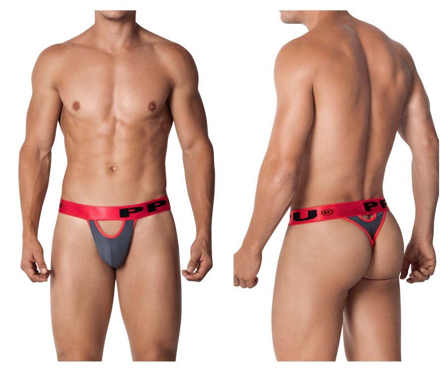 PPU 2112 Peek-a-boo Thongs Red