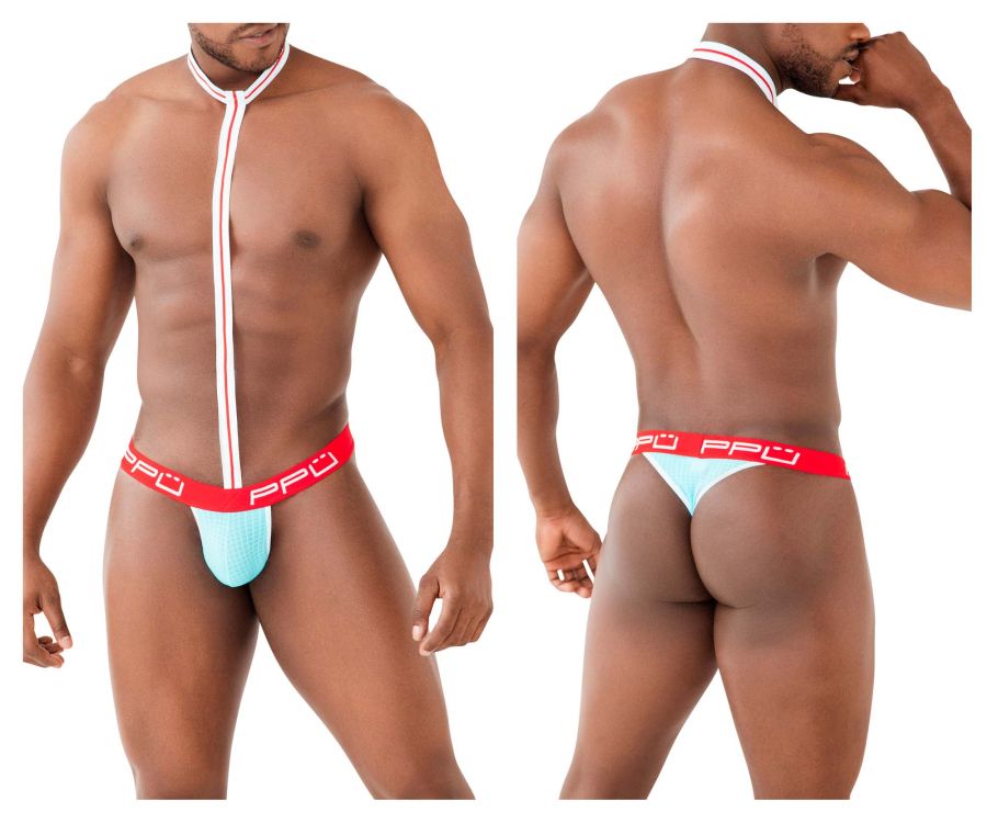 PPU 2302 Harness Thongs Aqua