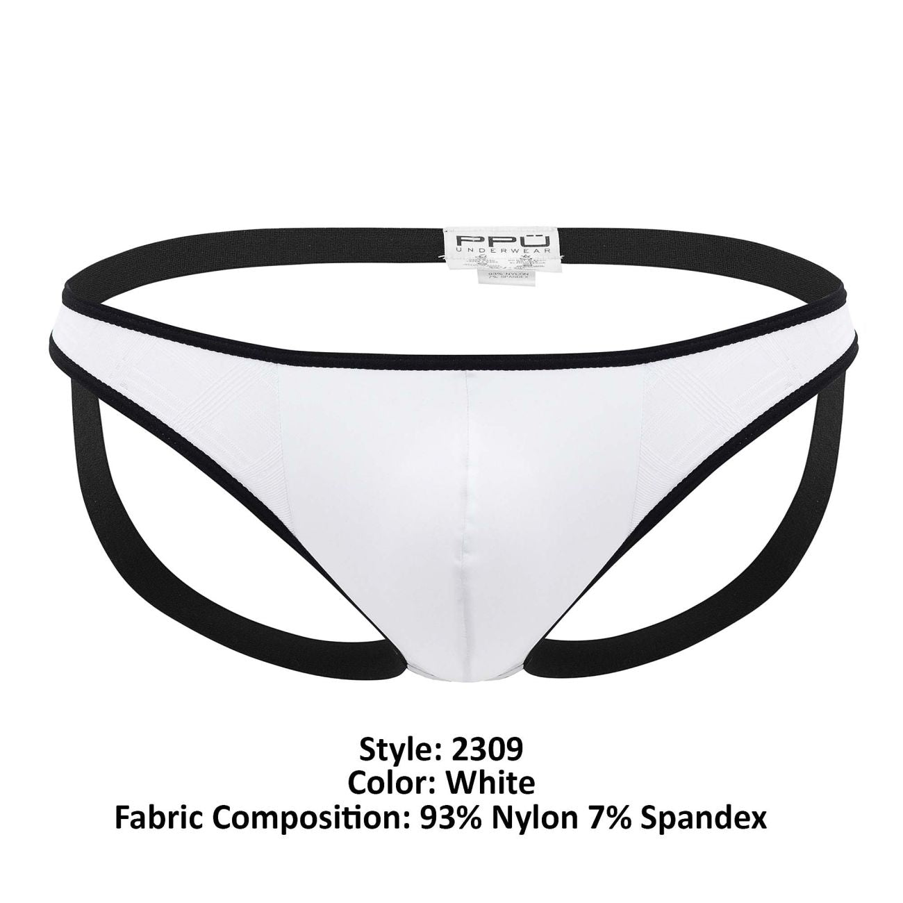 PPU 2309 Microfiber Jockstrap White