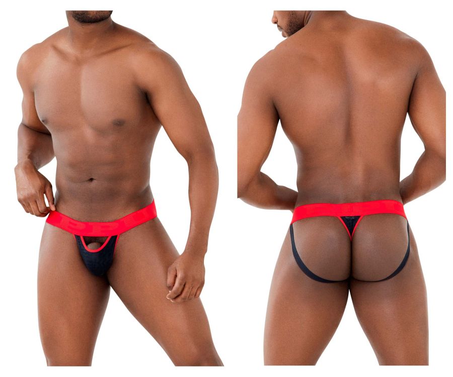 PPU 2313 Peek-a-boo Jockstrap Black