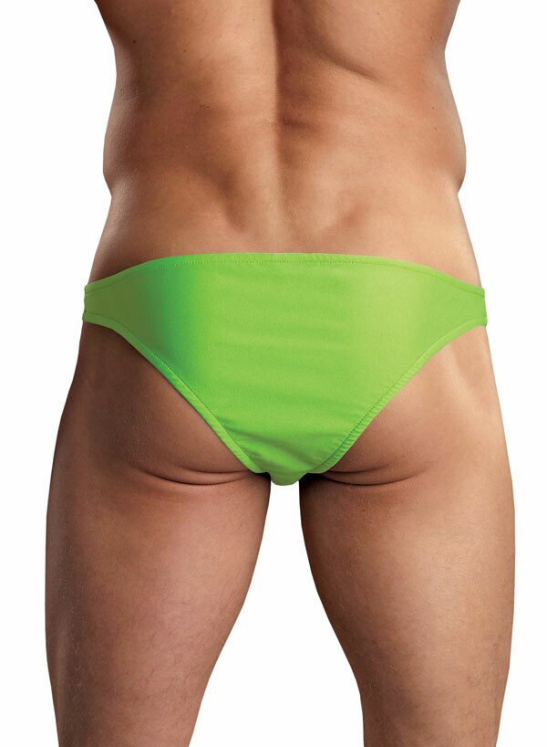 Mens Spandex Euro Bikini Brief Lime