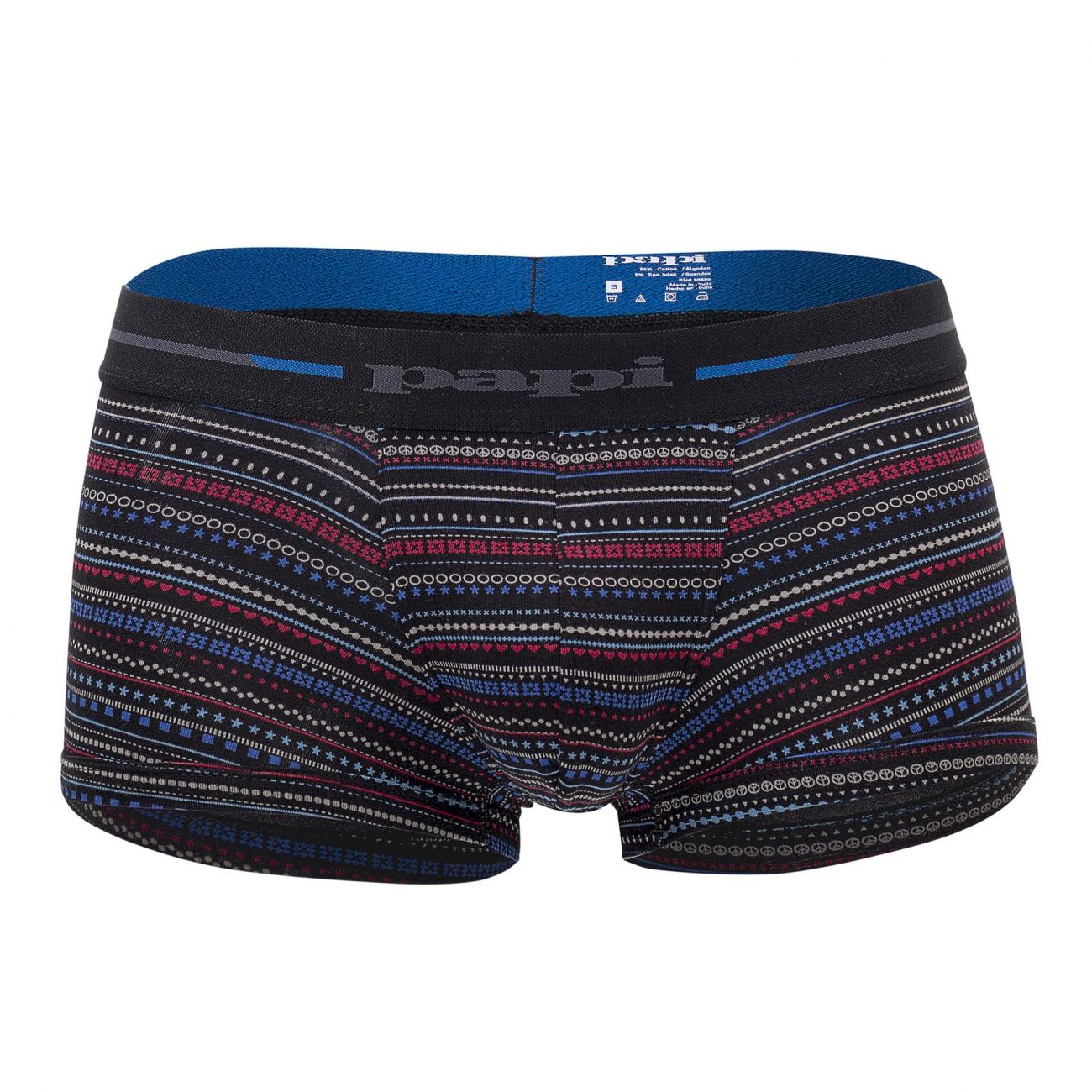 Papi 554569-968 Pencil Stripes Brazilian Trunks Black Blue