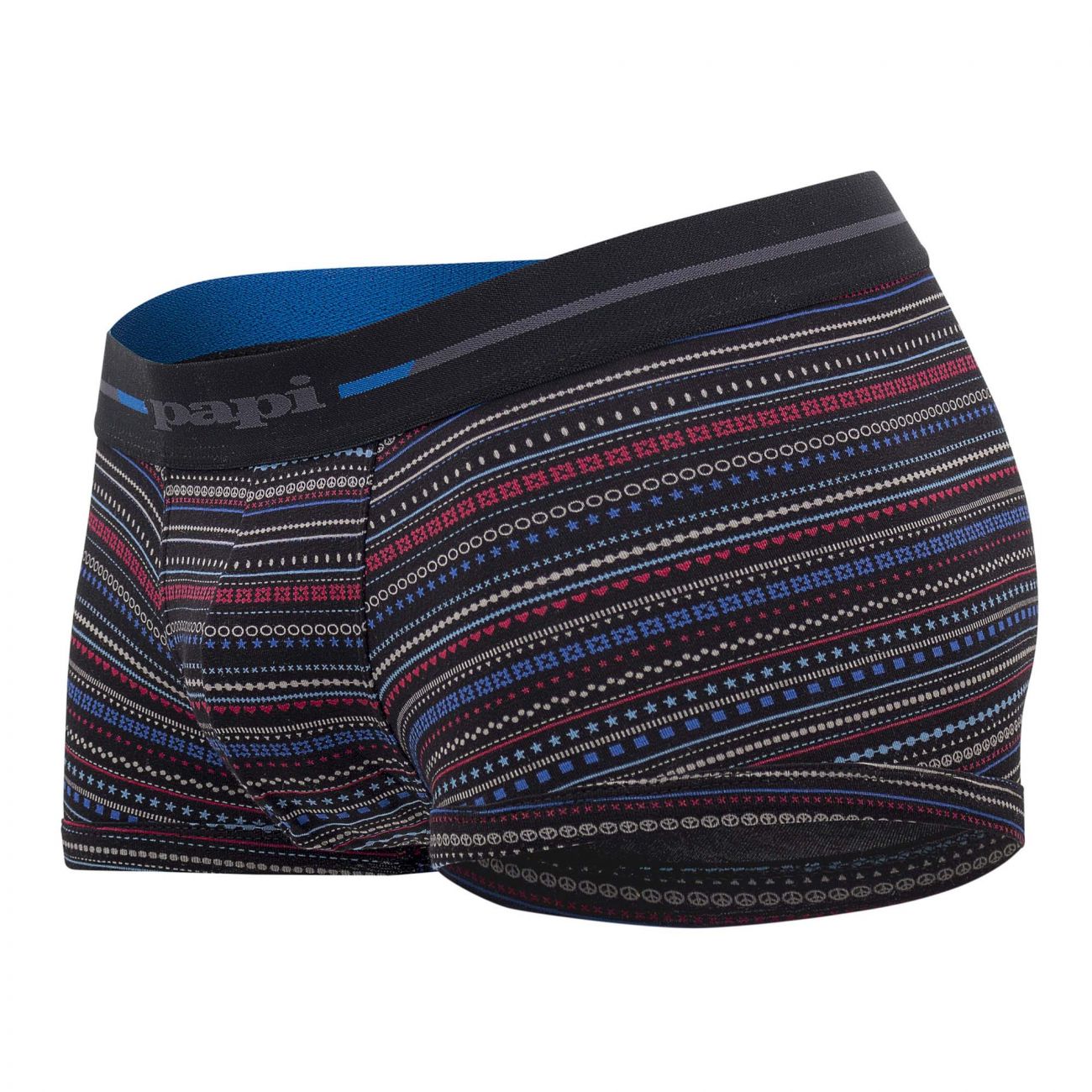 Papi 554569-968 Pencil Stripes Brazilian Trunks Black Blue