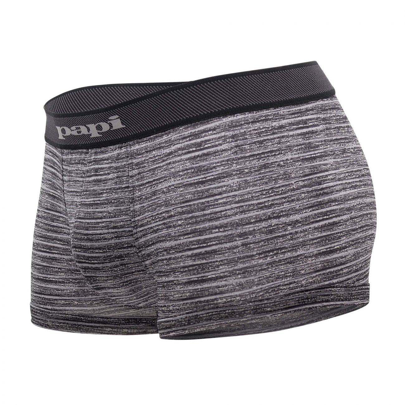 Papi 626183-962 Cool2 2PK Solid-Print Brazilian Trunks Black Gray