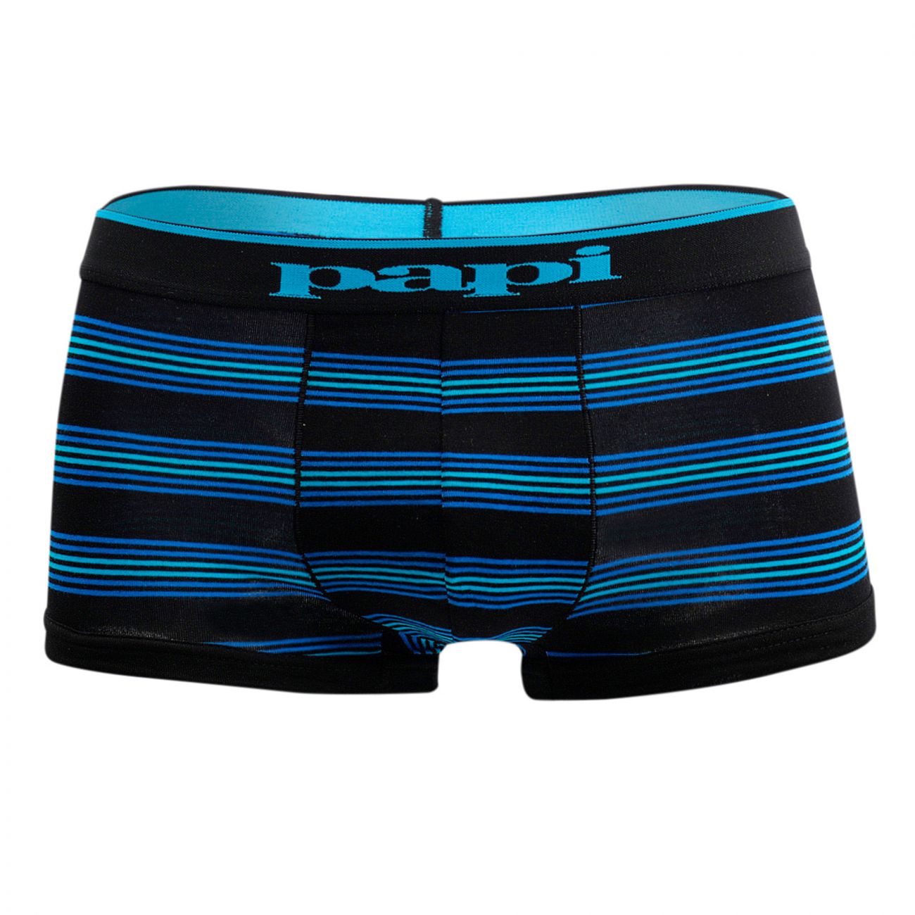 Papi 980503-969 3PK Cotton Stretch Brazilian Yarndye Band Stripe Turquoise Black