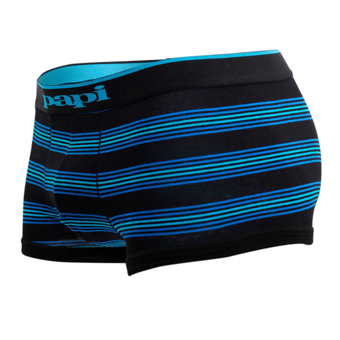 Papi 980503-969 3PK Cotton Stretch Brazilian Yarndye Band Stripe Turquoise Black