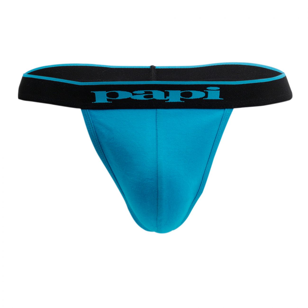 Papi 980902-941 3PK Cotton Stretch Thong Black-Cobalt-Blue