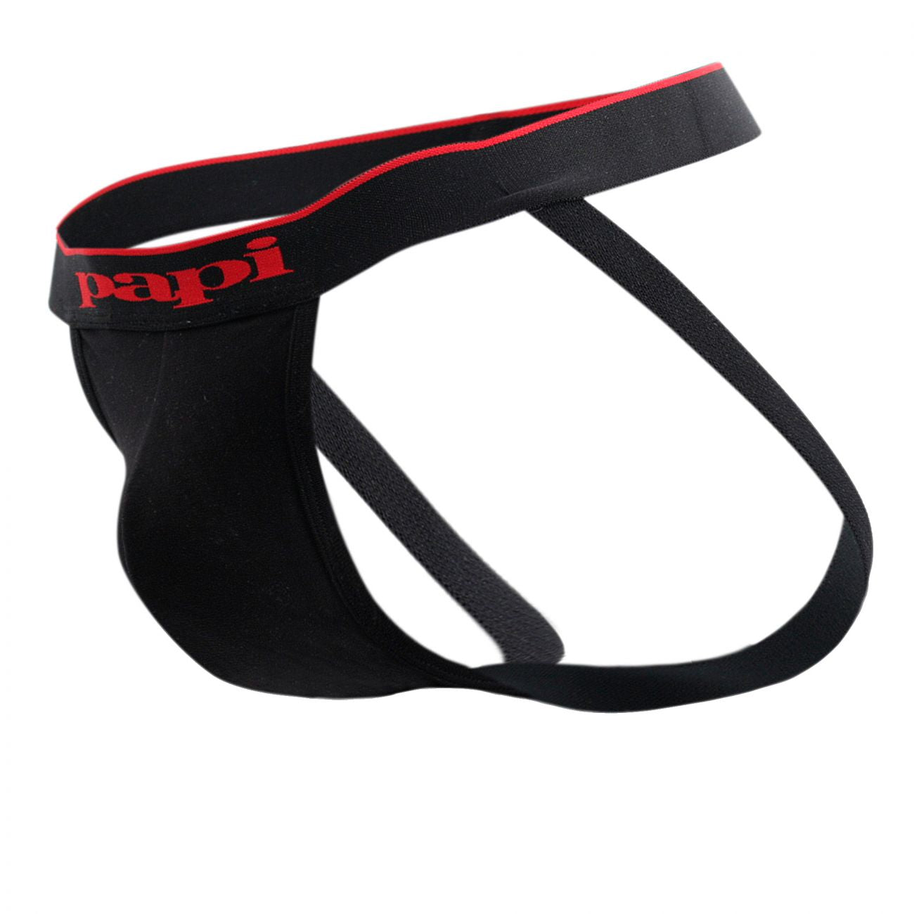 Papi 980911-950 980911-950 3PK Cotton Stretch Jockstrap Red-Gray-Black