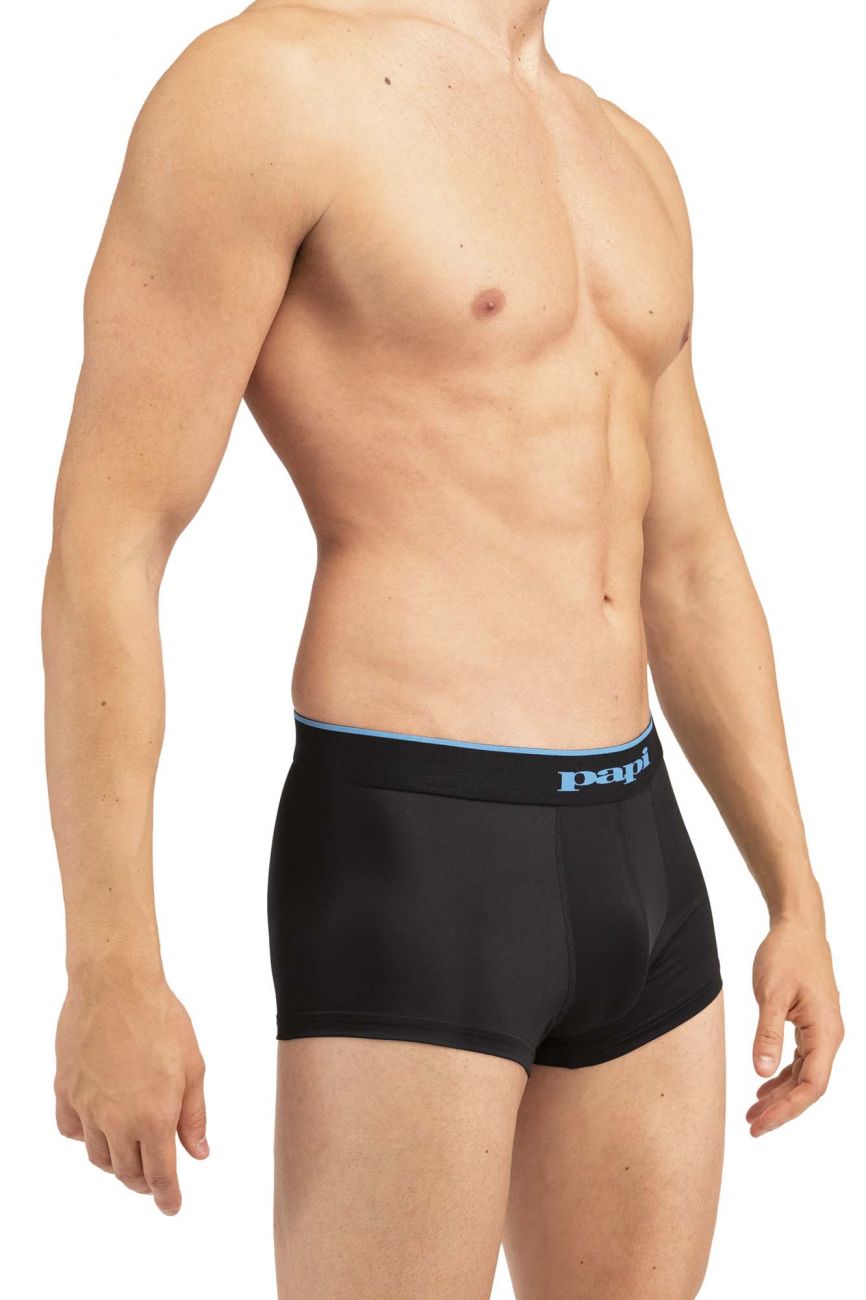 Papi MPA004 2PK Brazilian Trunks Black Blue