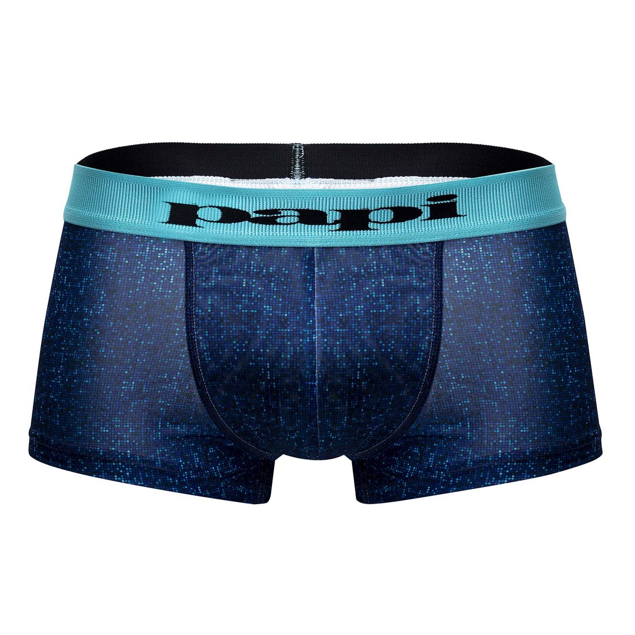 Papi UMPA050 Fashion Microflex Brazilian Trunks Blue Pixel Print