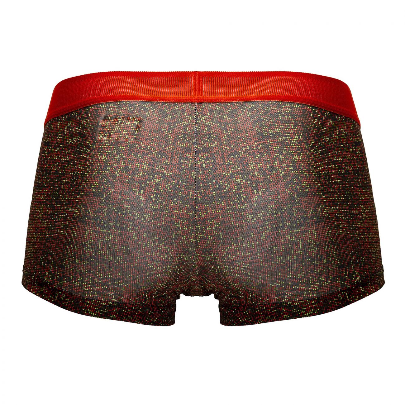 Papi UMPA050 Fashion Microflex Brazilian Trunks Orange Pixel Print