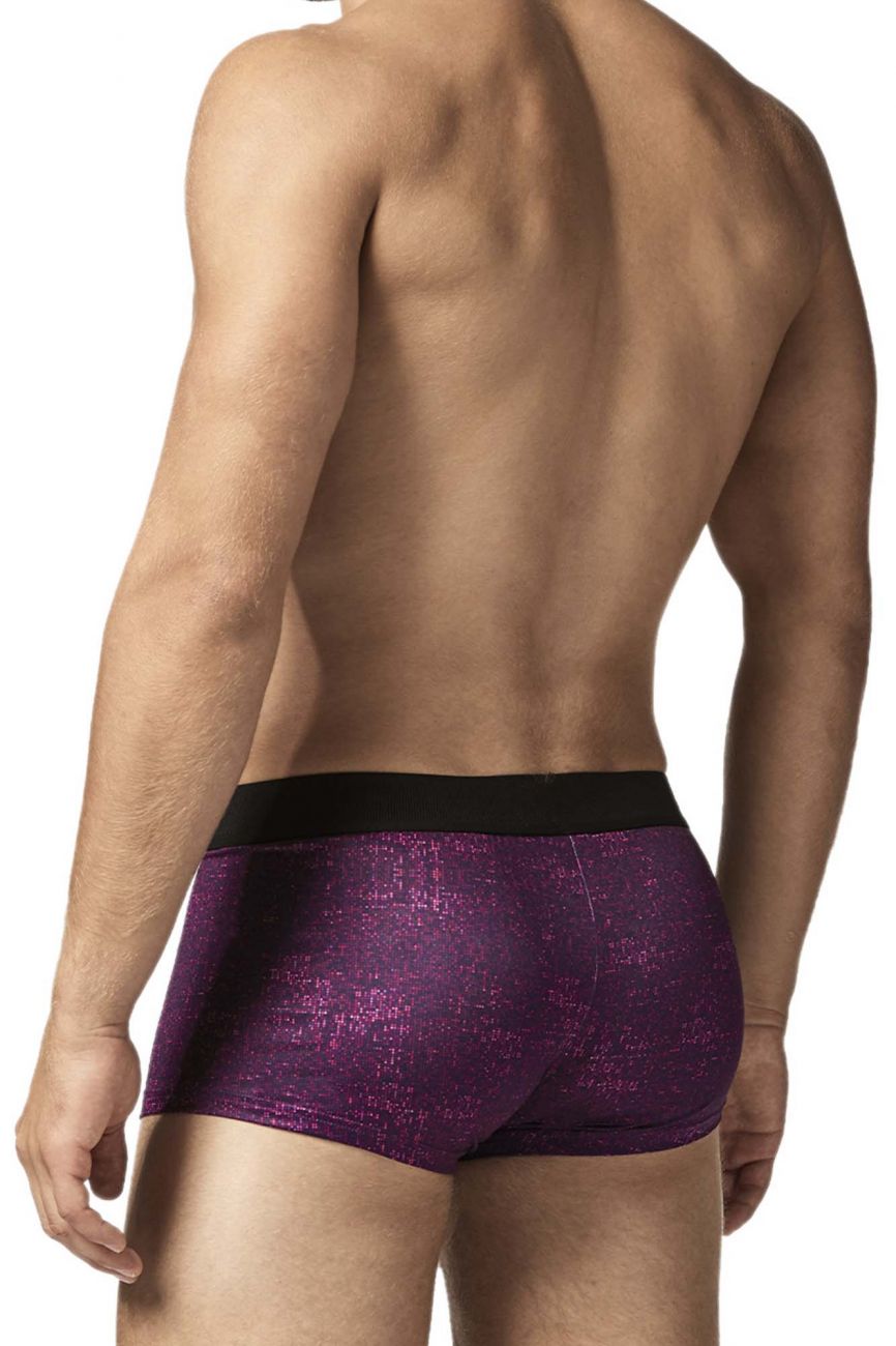 Papi UMPA050 Fashion Microflex Brazilian Trunks Purple Pixel Print