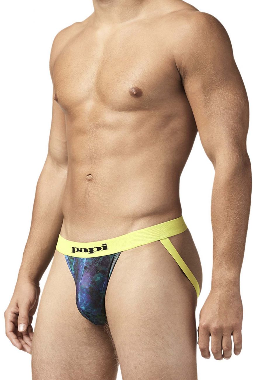 Papi UMPA051 Fashion Microflex Brazilian Jockstrap Ocean Multi Print