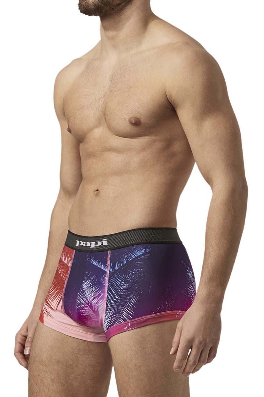 Papi UMPA076 2PK Microflex Brazilian Trunks Tropical-Black