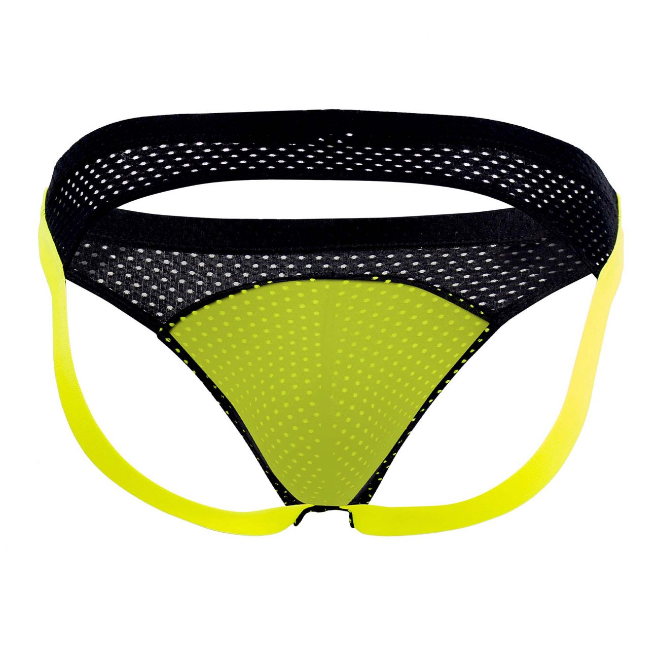 Pikante 0208 Click Athletic Mesh Jockstrap Black with Green
