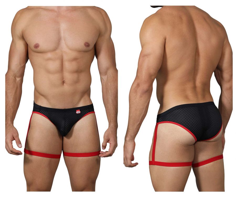 Pikante 0217 Adventures Garter Briefs Black