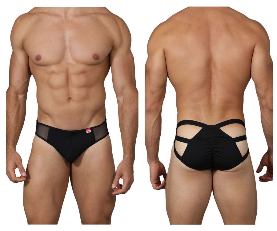 Pikante 0218 Attraction Ruched Briefs Black