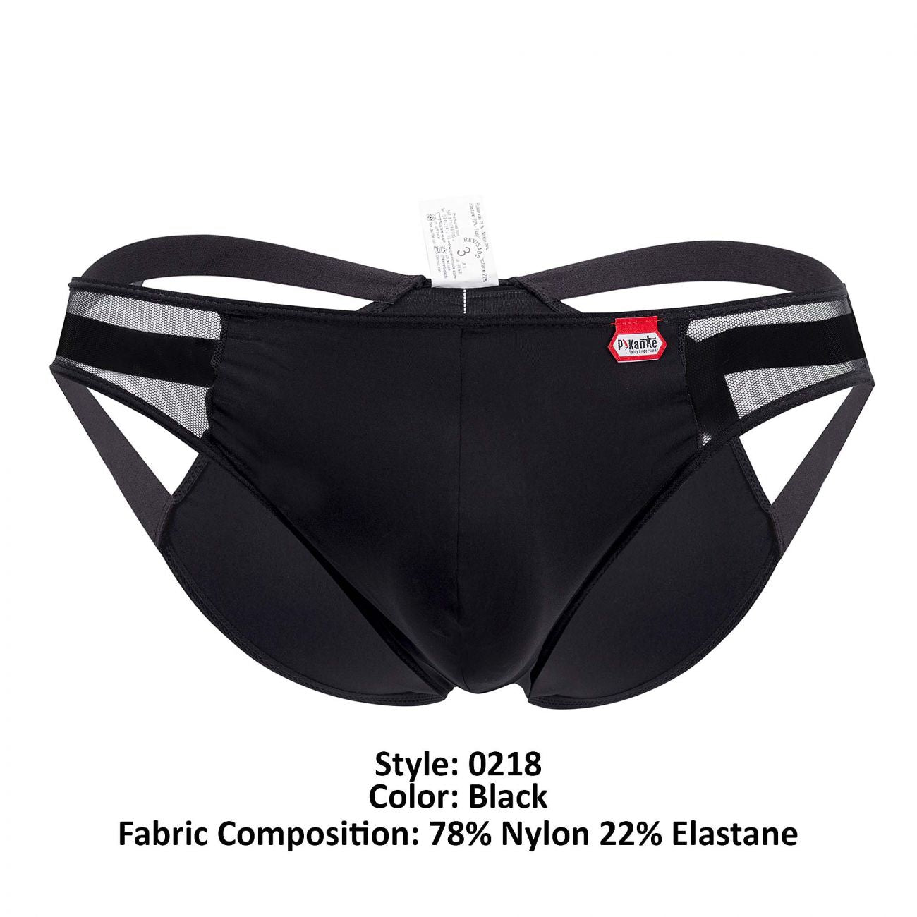 Pikante 0218 Attraction Ruched Briefs Black