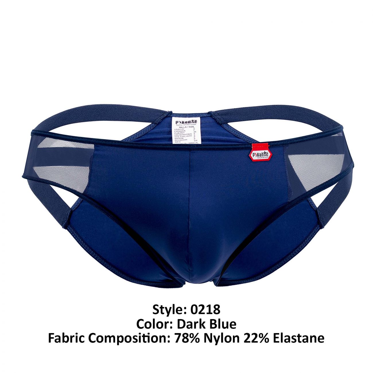 Pikante 0218 Attraction Ruched Briefs Dark Blue