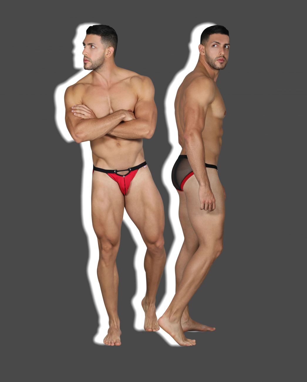 Pikante 0219 Explorers Mesh Bikini Red & Black