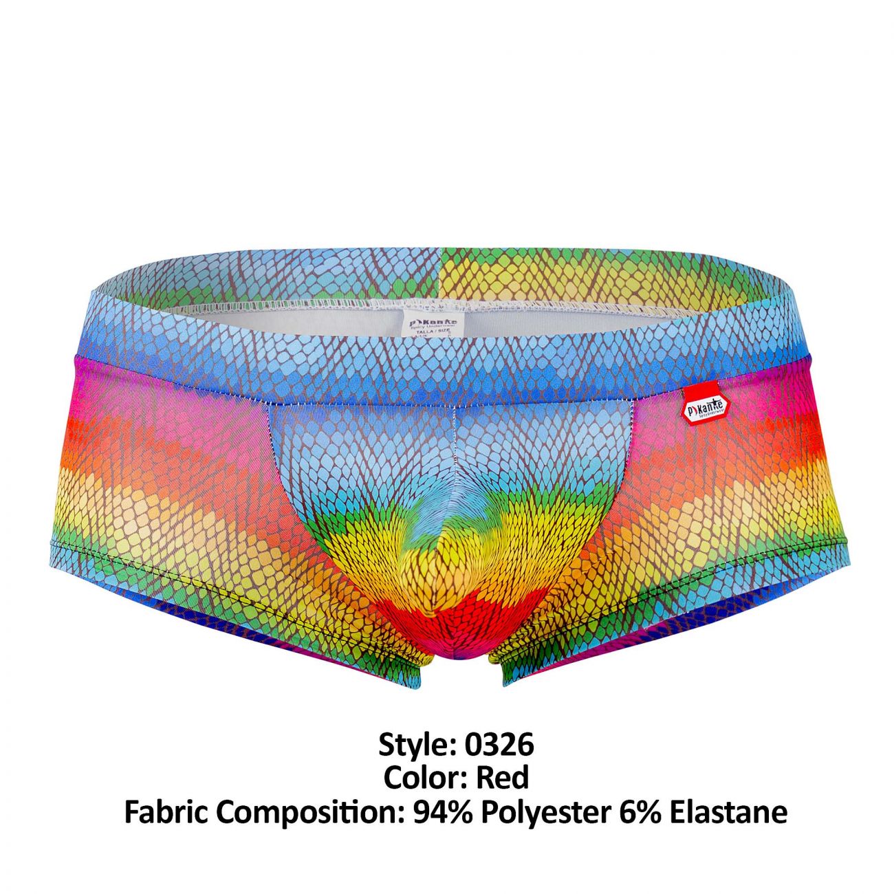 Pikante 0326 Seductive Cock Sock Trunks Red Multi