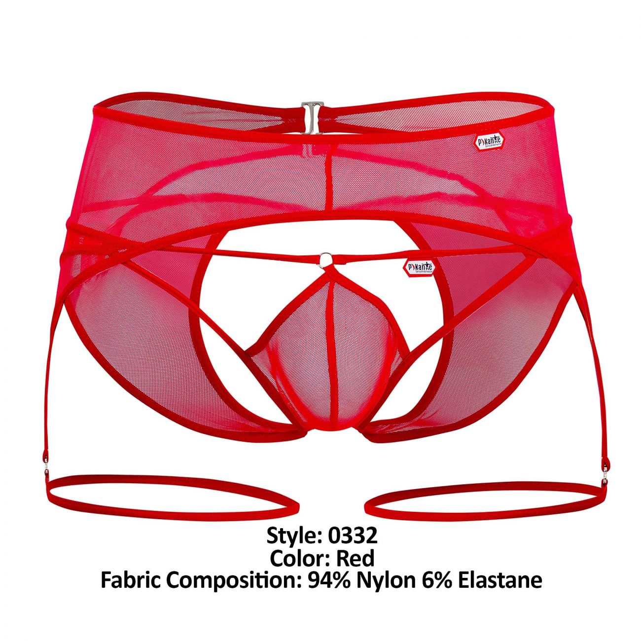 Pikante 0332 Attila Garter Jockstrap Red