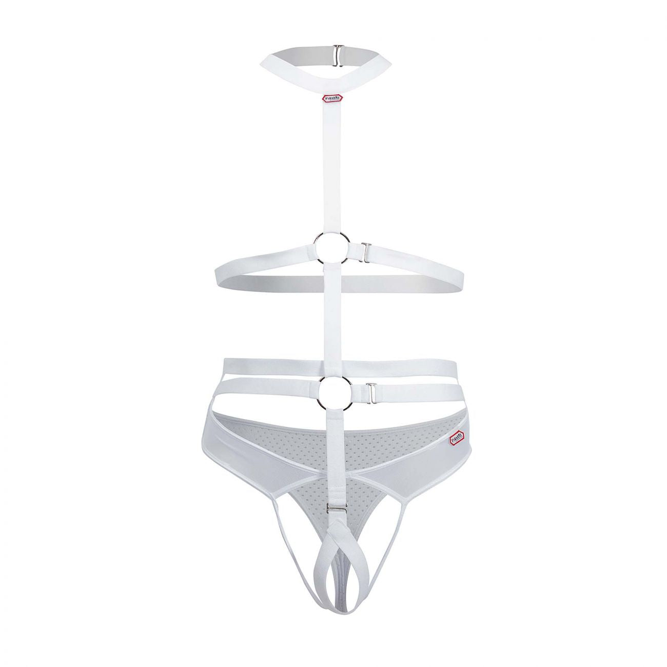 Pikante 0344 Decided Harness Thongs White