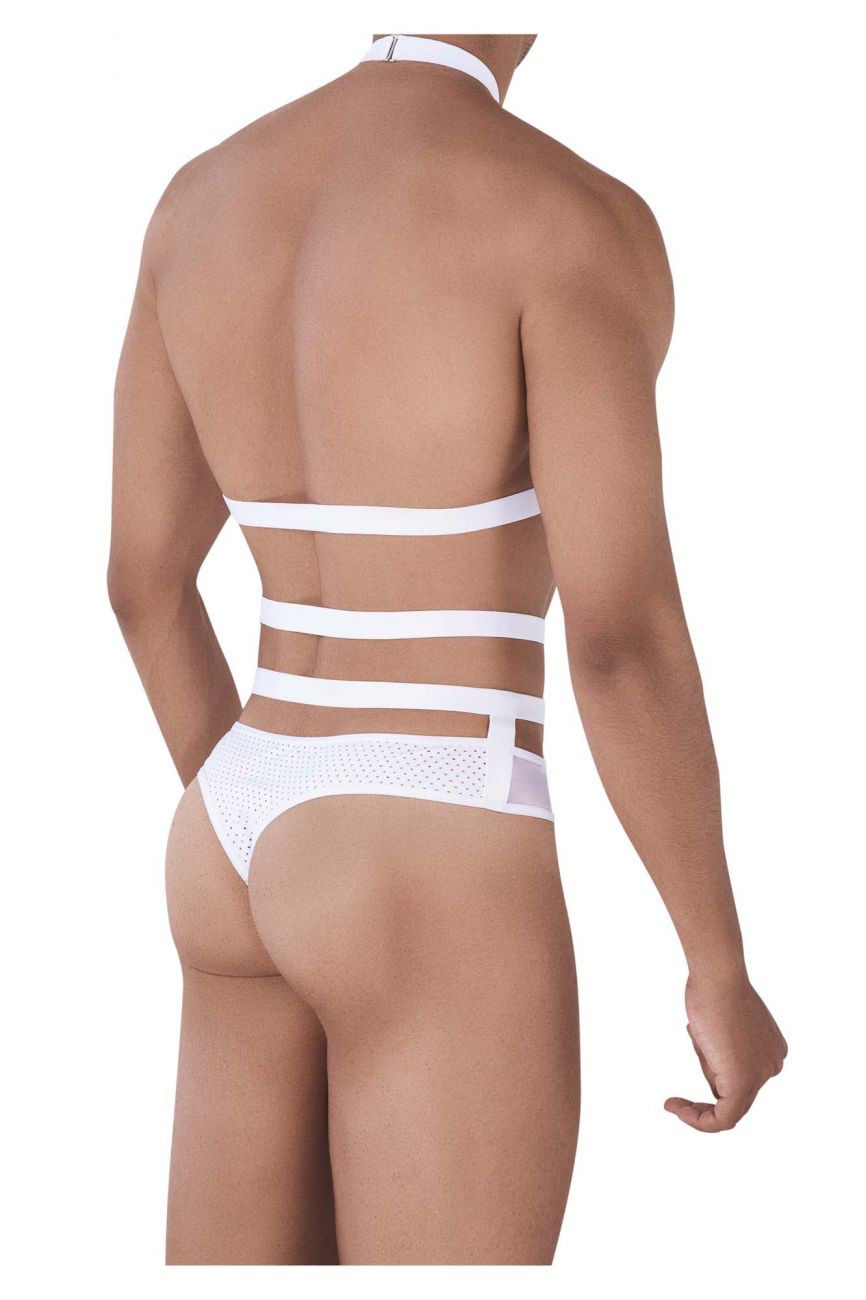 Pikante 0344 Decided Harness Thongs White