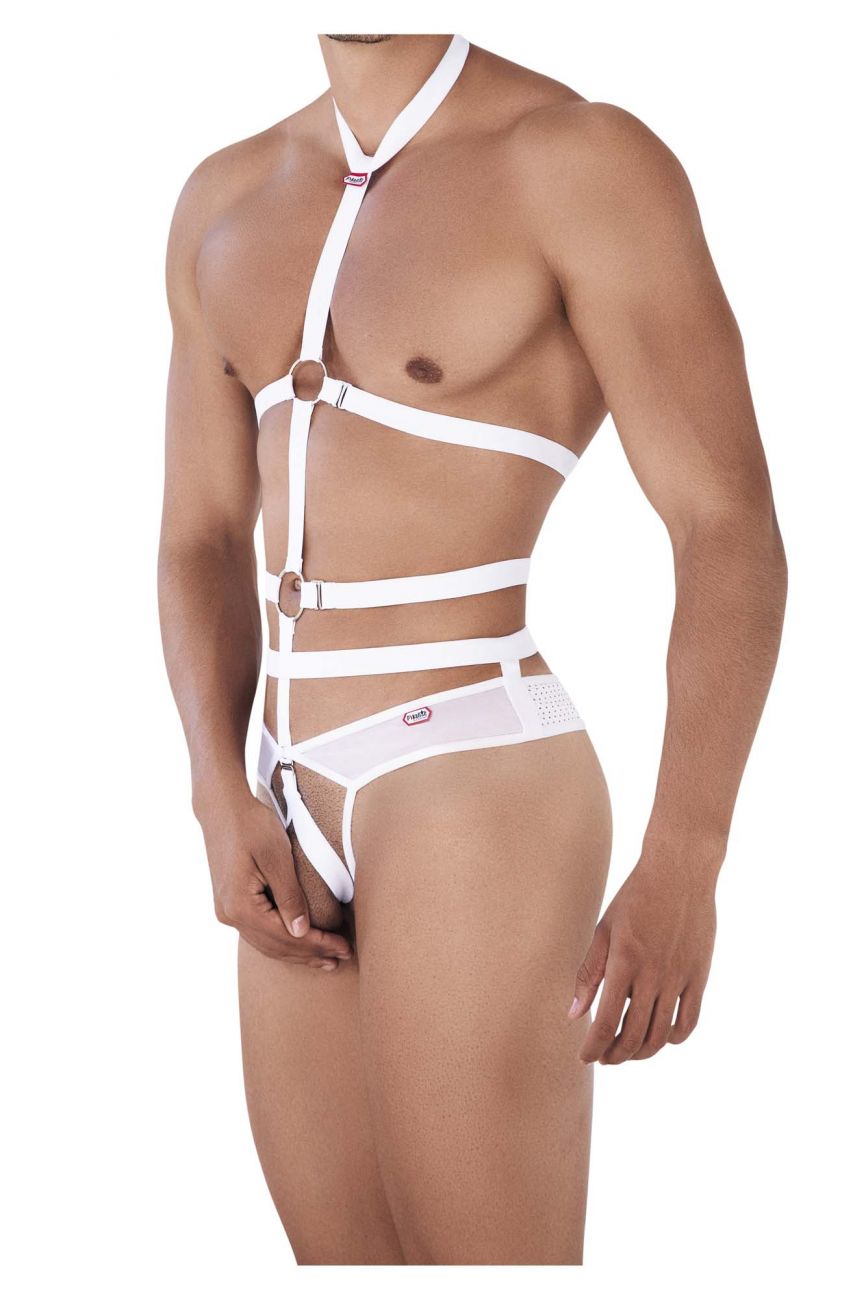 Pikante 0344 Decided Harness Thongs White
