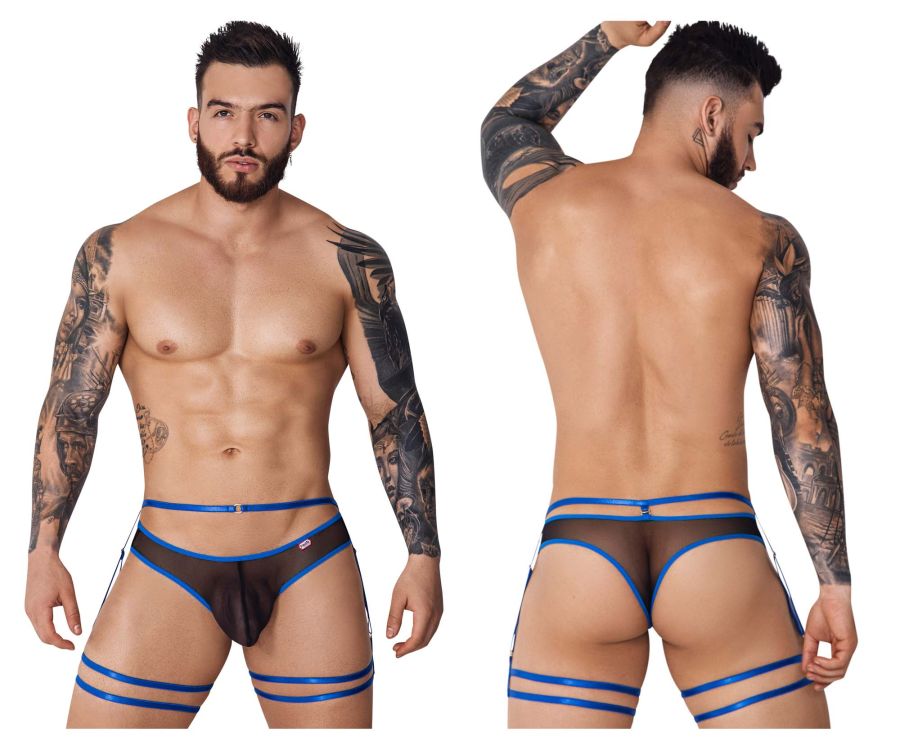 Pikante 1082 Lujueria Garter Thongs Blue