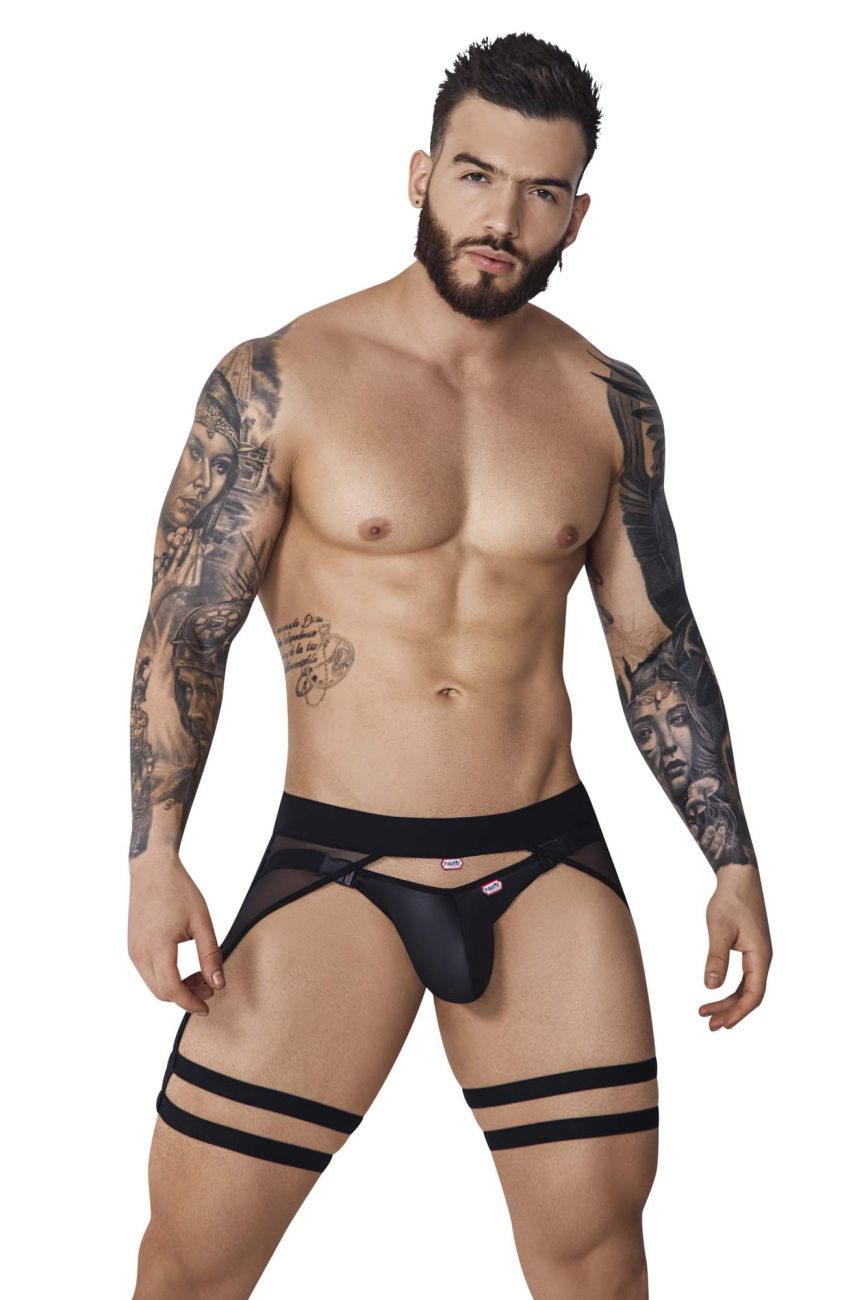 JCSTK - Pikante 1085 Hard Garter Jockstrap Black