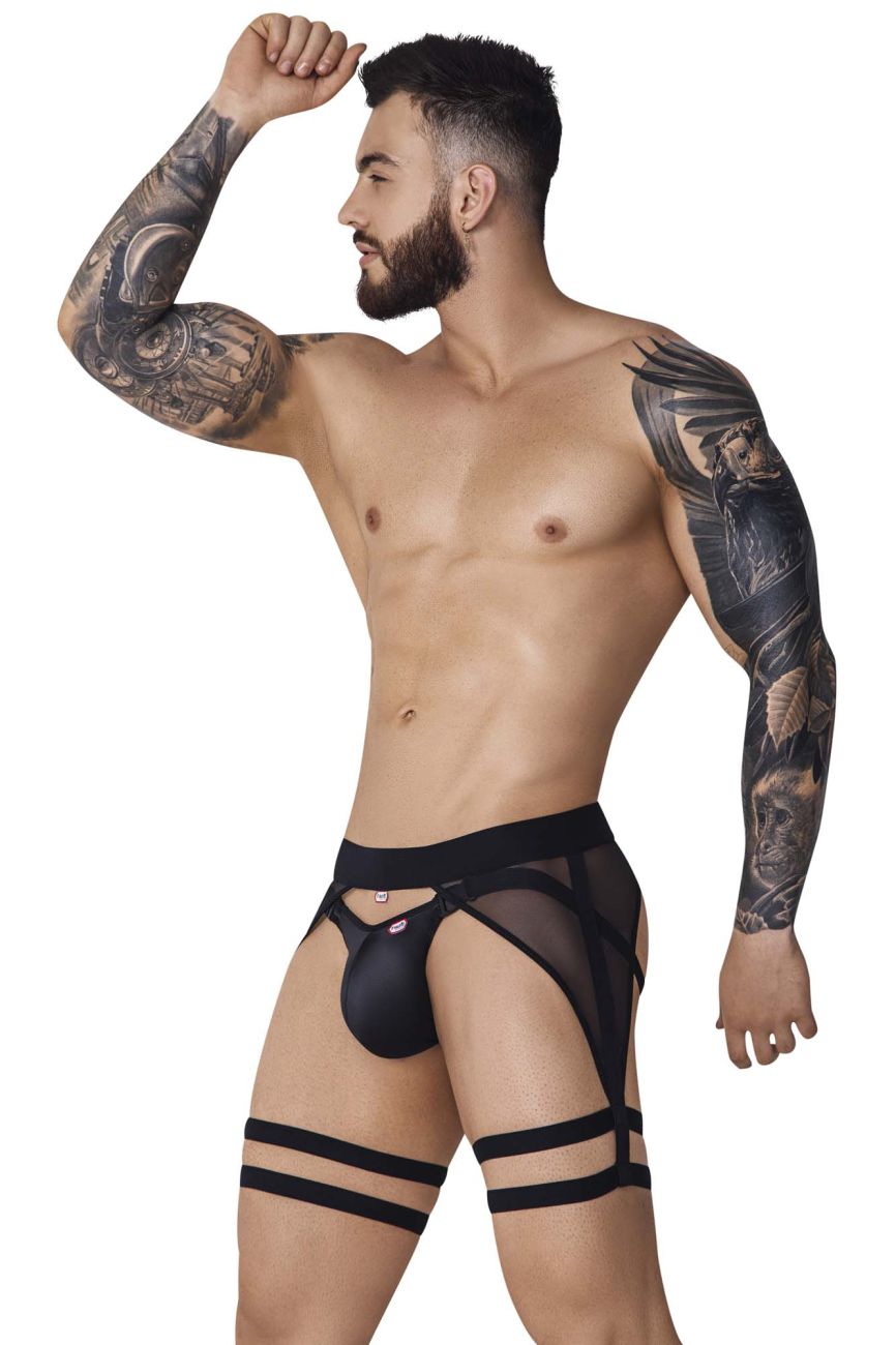 JCSTK - Pikante 1085 Hard Garter Jockstrap Black