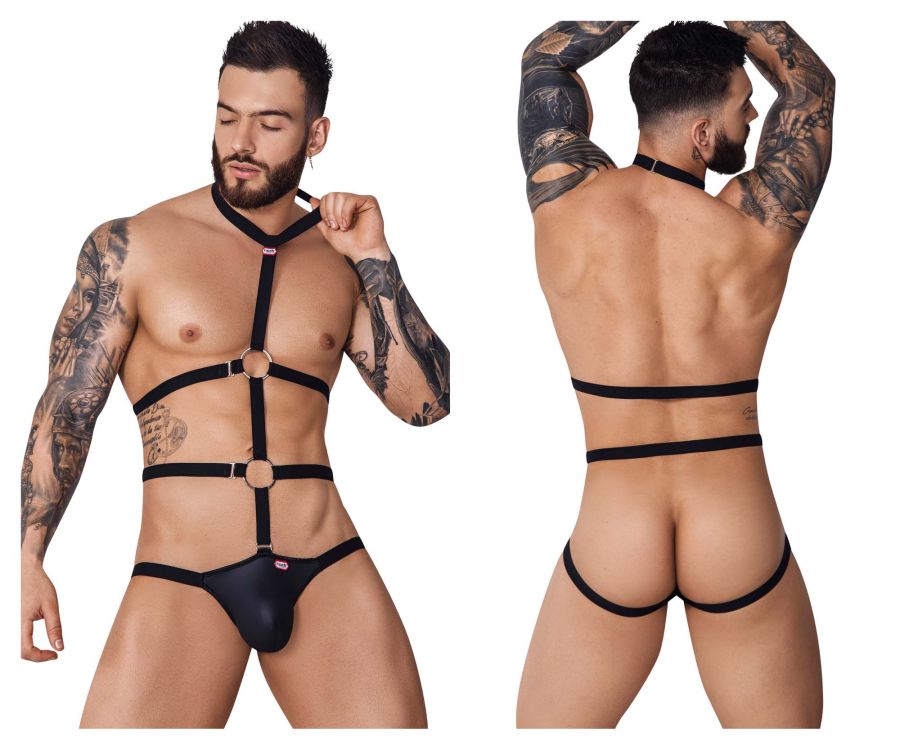 Pikante 1088 Hard Harness Jockstrap Black